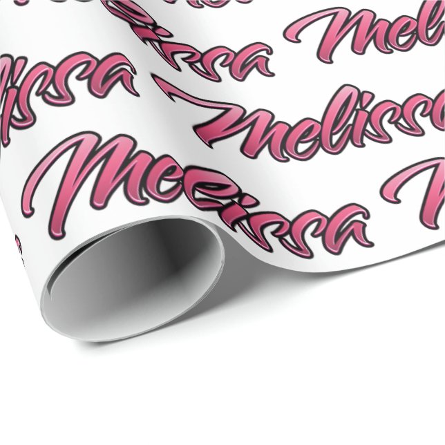 Melissa faded pink personalisiertes Geschenkpapier Presentpapper (Rullad Hörn)