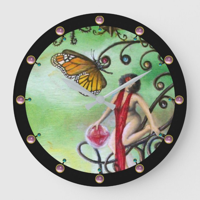 MELISSA Magic Butterfly och Dam i Red Stor Klocka (Framsida)