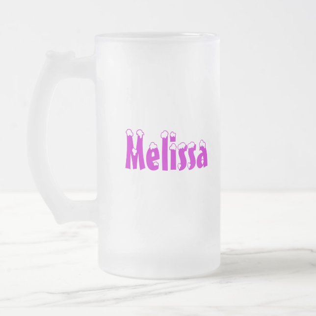 Melissa-Namn Stil-Frostad mugg (Vänster)