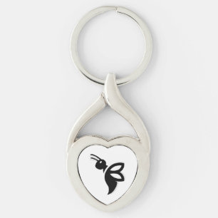 Melissa Twisted Heart Silverfärgad Nyckelring
