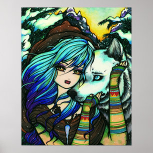 Melissa Vampire Varg Fantasy Winter Art Poster