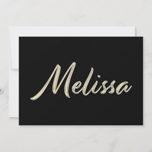 Melissa white gold Handwriting Karte Kort (Framsida)