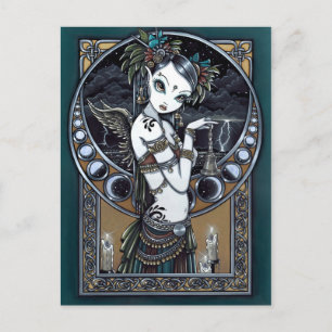 "Melita" Goth Tribal Fusion Dancer Angel Postcard Vykort