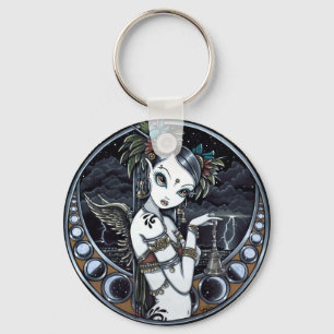 "Melita" Gothic Tribal Fusion Dancer Art Keychain Nyckelring