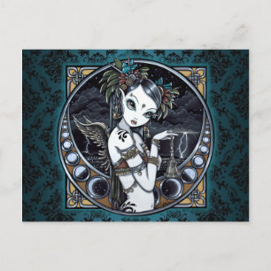 "Melita" Gothic Tribal Fusion Dancer Art Postcard Vykort