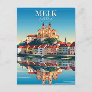 Melk Gamla Stan Österrike Vykort