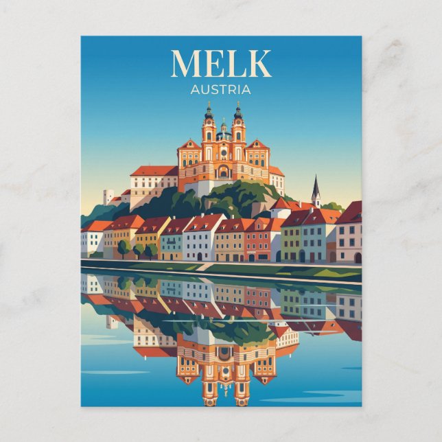 Melk Gamla Stan Österrike Vykort (Framsida)