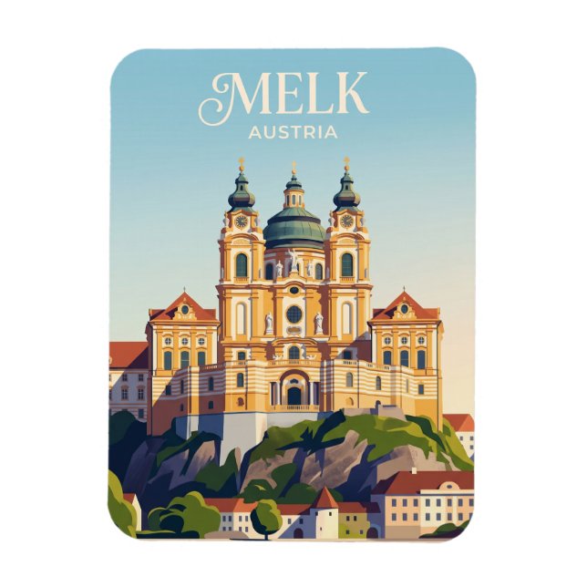 Melk kloster Österrike Magnet (Vertikal)