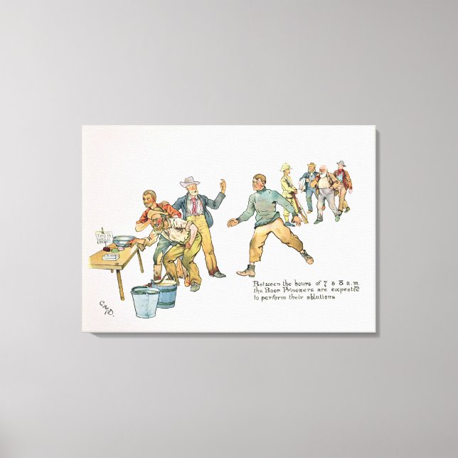 Mellan 7 och 8 på morgonen. canvastryck (Framsida)