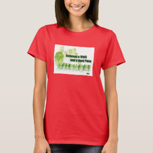 Mellan en gå och ett hårt stega t shirt