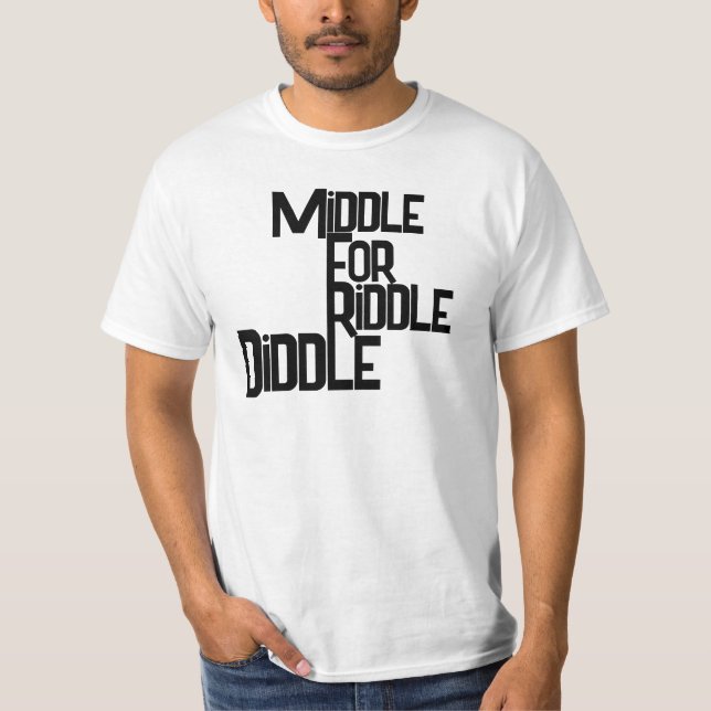 Mellan för Gåtor Gåtor Herrarnas Roliga T-Shirt (Framsida)