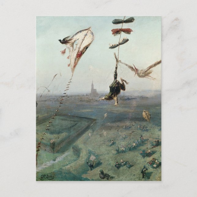 Mellan himlen och jorden, 1862 vykort (Framsida)