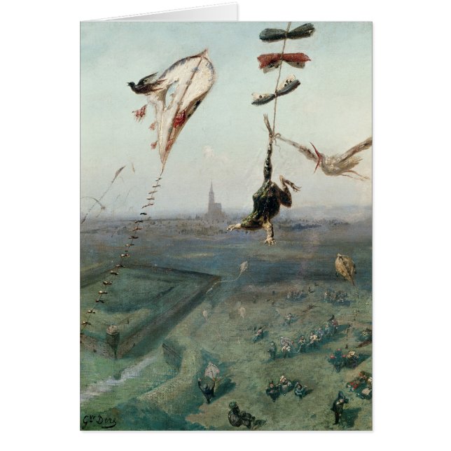 Mellan himmel och jord 1862 hälsningskort (Framsidan)