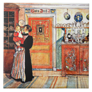 Mellan jul och New Aco, Carl Larsson, Kakelplatta