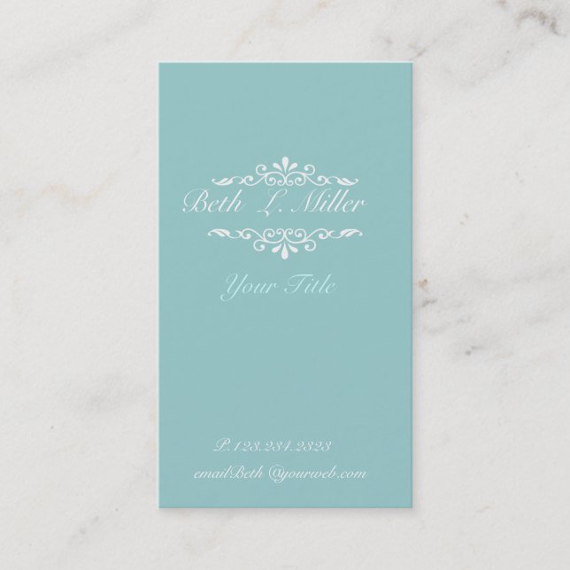 Mellan modern konstnärlig Professionell i Elegant Tidsbeställning Kort (Framsida)