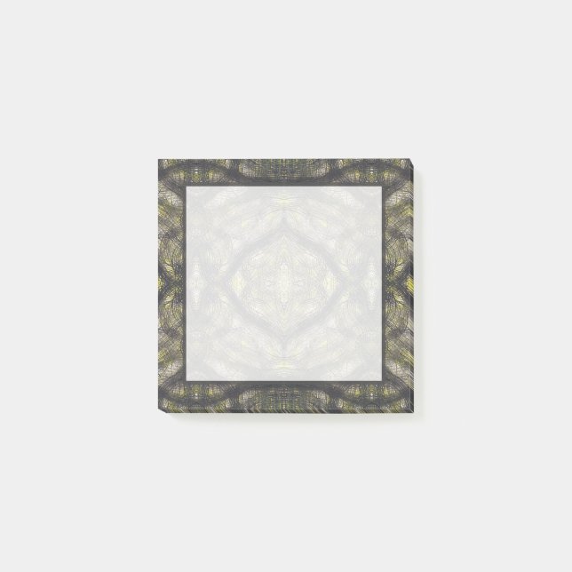 Mellan mörkt gul abstrakt akvarellkonst post-it block (Framsida)