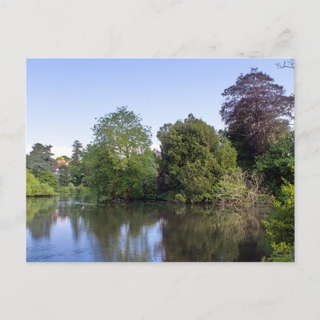 Mellan öarna, Roath Park Sjö, Cardiff. Vykort (Framsida)