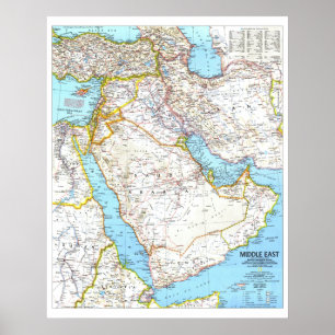 " Mellan östern: 1991 KARTA ... Poster