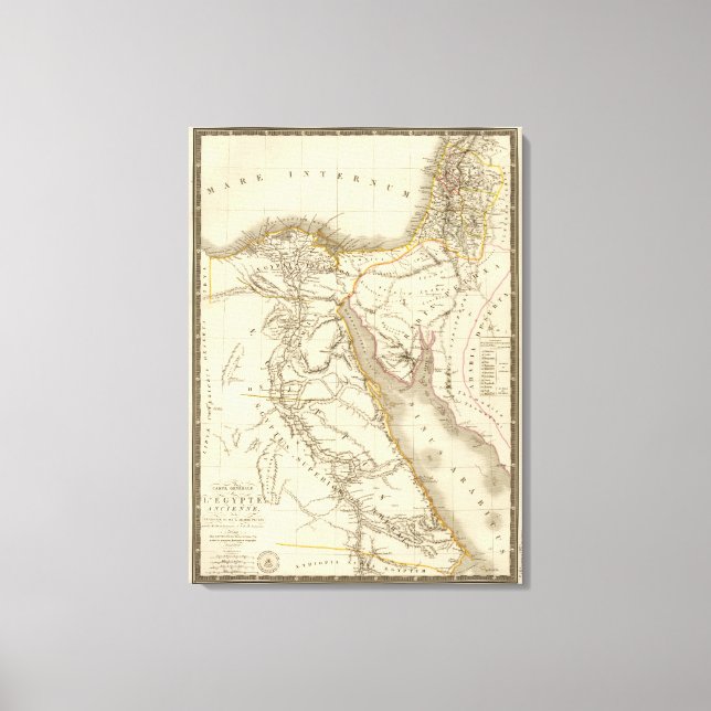 Mellan östern atlas karta canvastryck (Framsida)