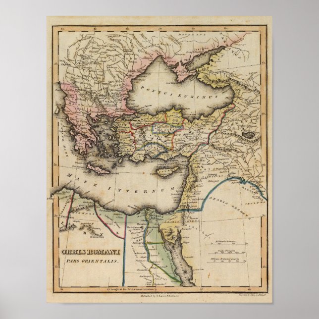 Mellan östern Atlas Karta Poster (Framsidan)