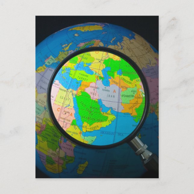 Mellan östern i fokus vykort (Framsida)