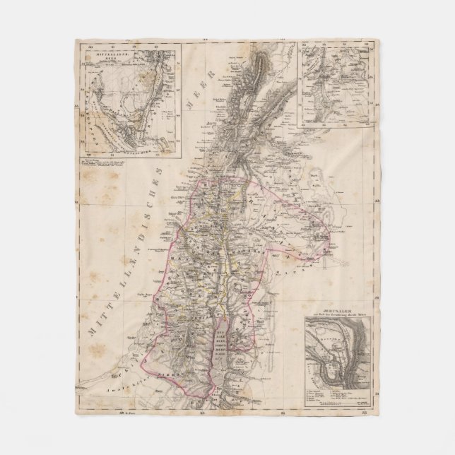 Mellan östern Palestina Fleecefilt (Framsidan)