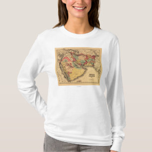 Mellan östern"Persien Arabien " panorama- karta Tee Shirt
