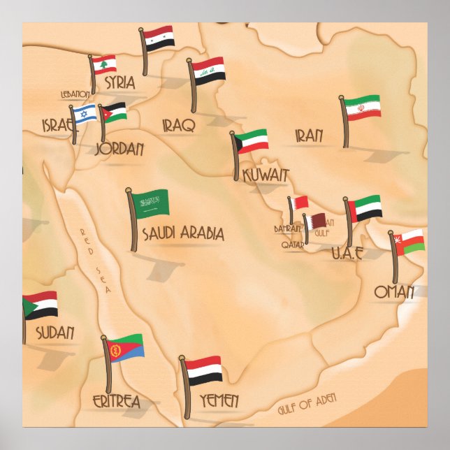 Mellan östern poster (Framsidan)