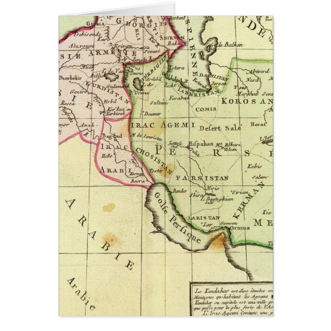 Mellan östern, Turkiet, Iran Hälsningskort (Framsidan)