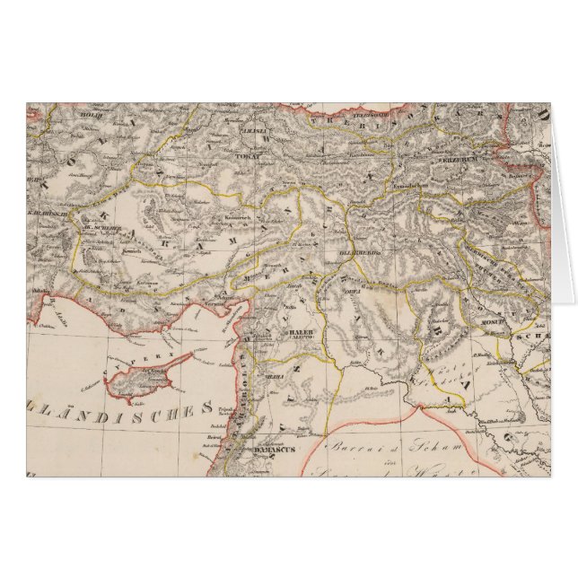 Mellan östern, Turkiet, Syrien Hälsningskort (Framsidan Horizontal)