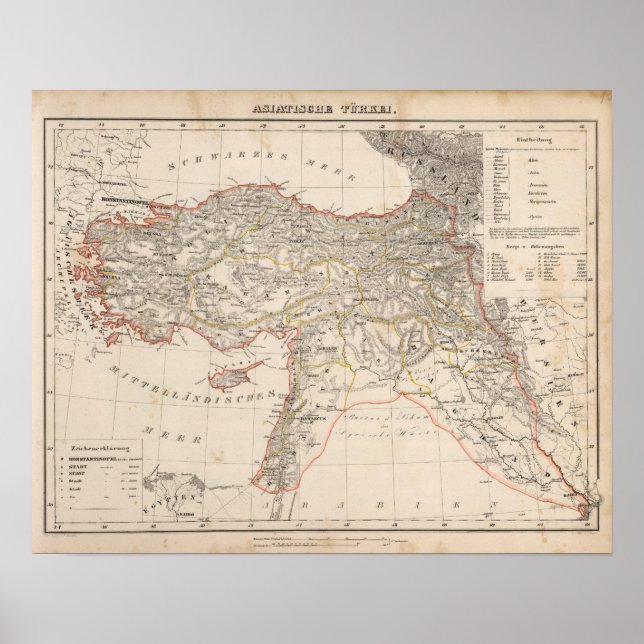 Mellan östern, Turkiet, Syrien Poster (Framsidan)