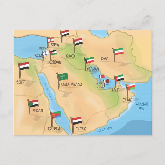 Mellan östern vykort (Framsida)