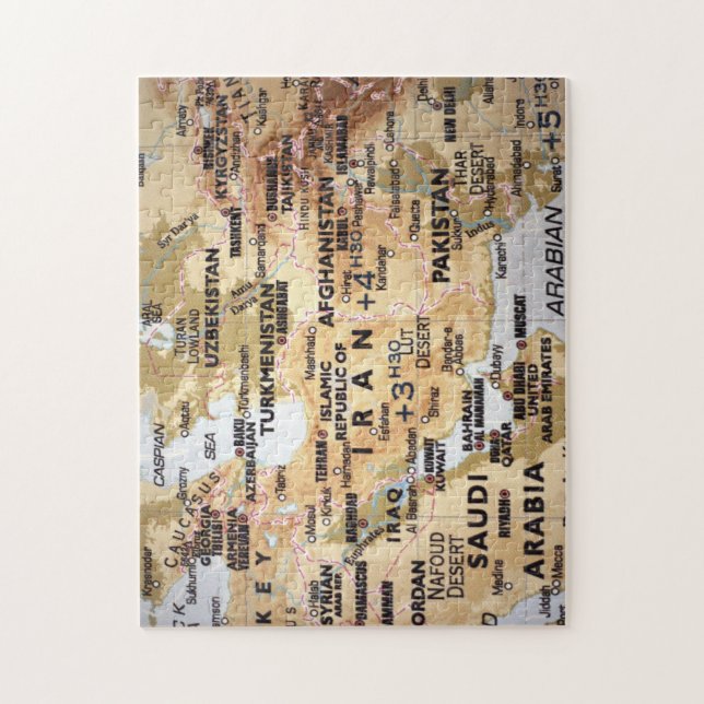 Mellan östernkartapussel pussel (Vertikal)