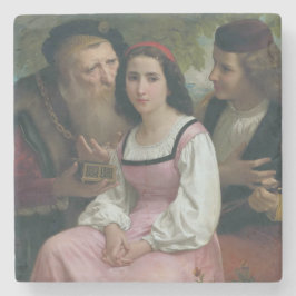 Mellan Rik och Kärlek (av Bouguereau) Stenunderlägg