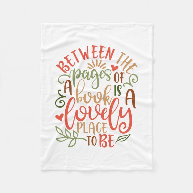 Mellan sidorna i Bok-Idéer Fleecefilt (Framsidan)