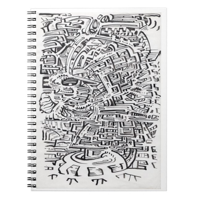 Mellan ställe och bläck teckning anteckningsbok (Framsidan)