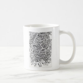 Mellan ställe och bläck teckning kaffemugg