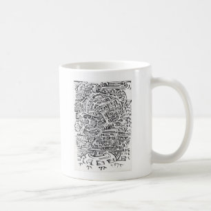 Mellan ställe och bläck teckning kaffemugg