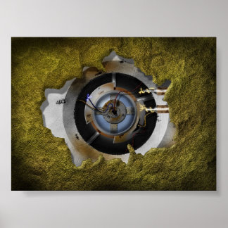 Mellan teknik och natur poster