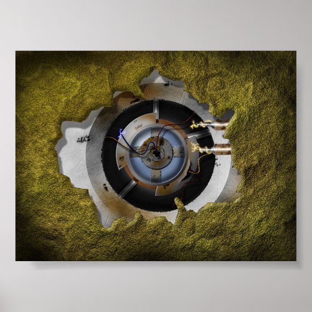 Mellan teknik och natur poster (Framsidan)