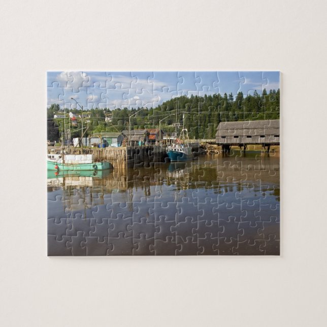 Mellan tidvatten i Bay of Fundy vid St. Martins, N Pussel (Horisontell)