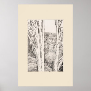 Mellan träden Cornwall Eleanor Hughes Nytryck Poster