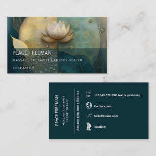 Mellan vatten och ljus Lotusblomsdesign Visitkort