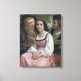 Mellan Wealth och Kärlek (av Bouguereau) Canvastryck