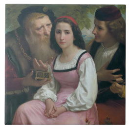 Mellan Wealth och Kärlek (av Bouguereau) Kakelplatta