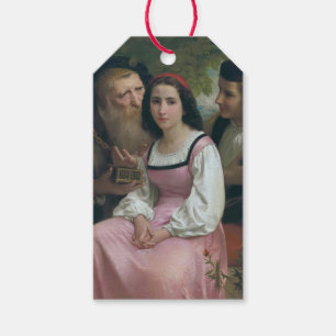 Mellan Wealth och Kärlek (av Bouguereau) Presentetikett