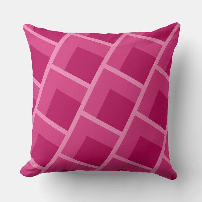 mellanårhundradet modern abstrakt rosa geometrisk  kudde (Framsida)