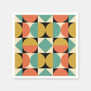 Mellanårhundradets moderna geometriska design pappersservett