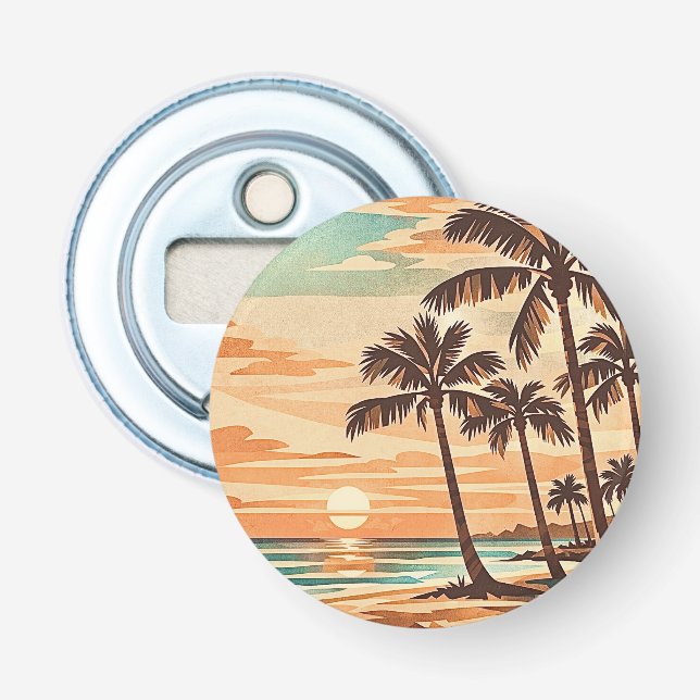 mellanårhundradets moderna strand Hawaii solnedgån Flasköppnare (Framsidan)