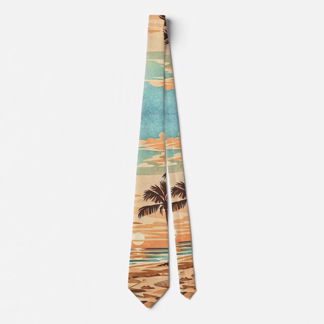 mellanårhundradets moderna strand Hawaii solnedgån Slips (Framsida)